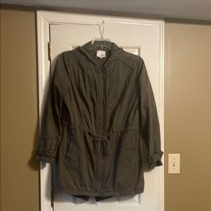 Olive Green Hooded Jacket